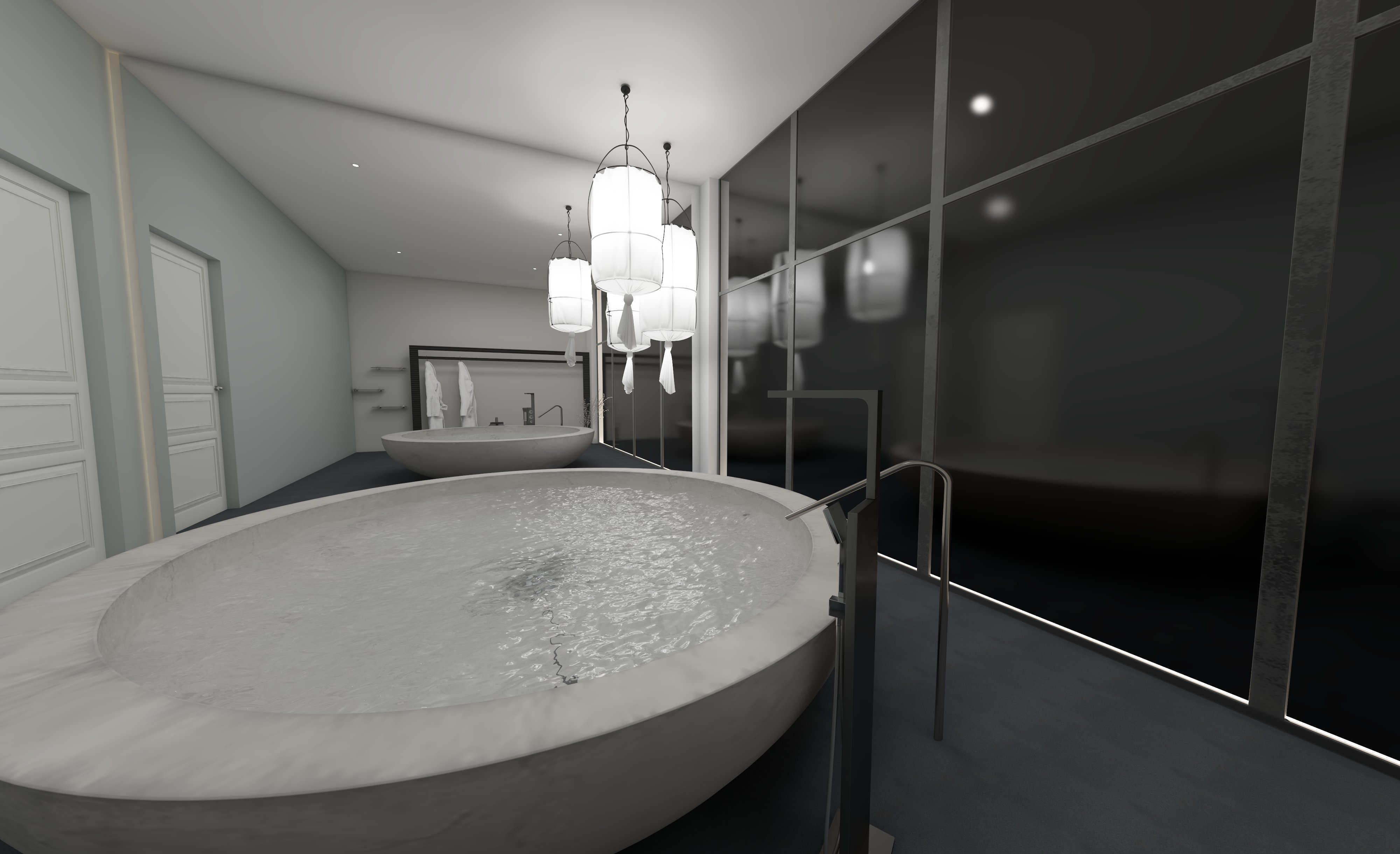 Monochrome Master Bath Retreat - Image 3